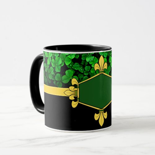 Ireland green shamrocks Customize with name 5 Mug