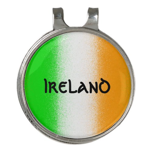 Ireland green _ White _ Orange Irish Flag Stripes Golf Hat Clip