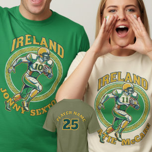 Ireland Gridiron Shamrock Football Athlete Dynamic T-Shirt