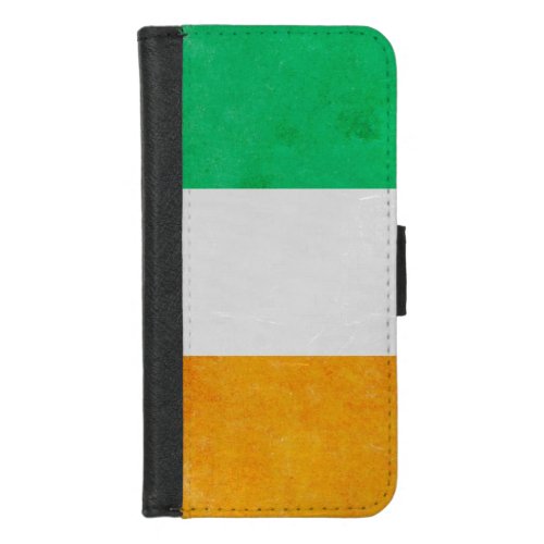 Ireland Grunge_ Irish Tricolour Flag iPhone 87 Wallet Case