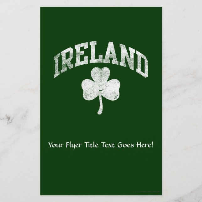 Ireland, Grunge Varsity Style Flyer (Front)