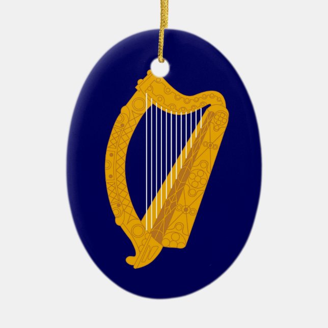 Ireland Harp and Anthem Ornament (Front)