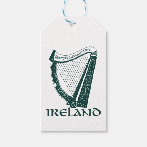 Ireland Harp Design Irish Harp Gift Tags