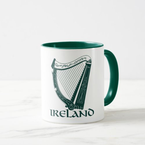Ireland Harp Design Irish Harp Mug