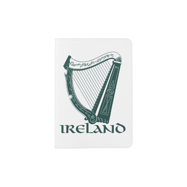 Ireland Harp Design, Irish Harp Passport Holder (Front)