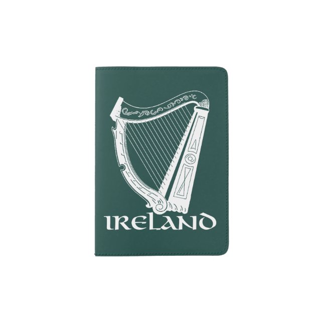 Ireland Harp Design, Irish Harp Passport Holder (Front)