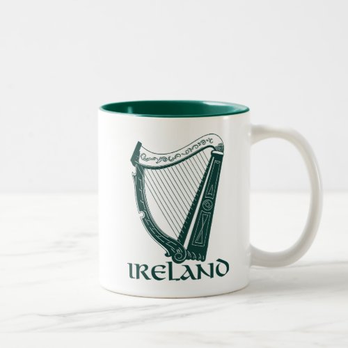 Ireland Harp Design Irish Harp Two_Tone Coffee Mug