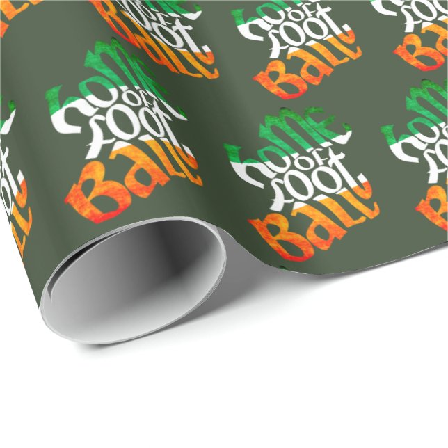 Ireland Home of Football Gift Wrap, GAA Wrapping Paper (Roll Corner)