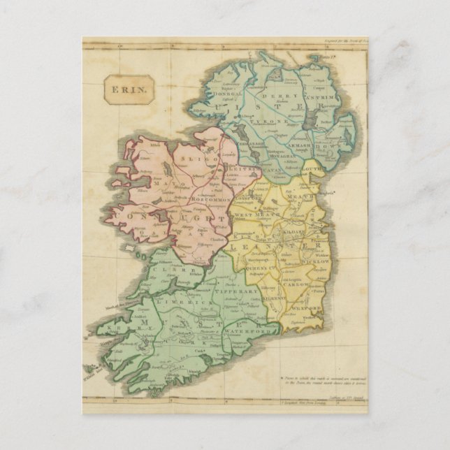 Ireland in 1810 postcard (Front)