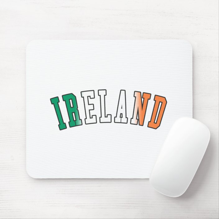 Ireland in National Flag Colors Mousepad