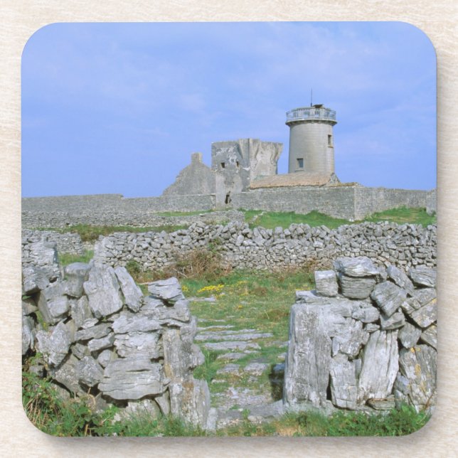 Ireland, Inishmore, Aran Island, Dun Aengus Fort Drink Coaster (Front)