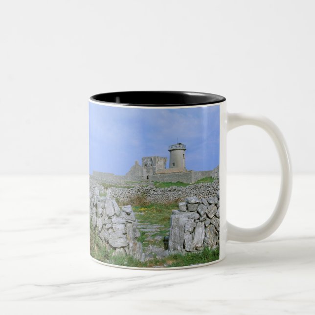 Ireland, Inishmore, Aran Island, Dun Aengus Fort Two-Tone Coffee Mug (Right)