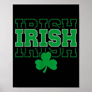 Ireland Irish Ancestry Varsity Style For Men Women Poster