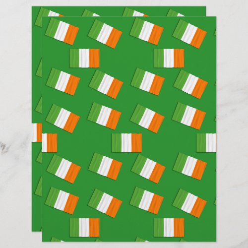 Ireland Irish Flag Blank Paper Green Orange White 