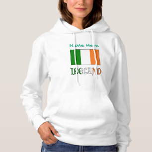 Ireland Irish Flag Green Personalization  Hoodie