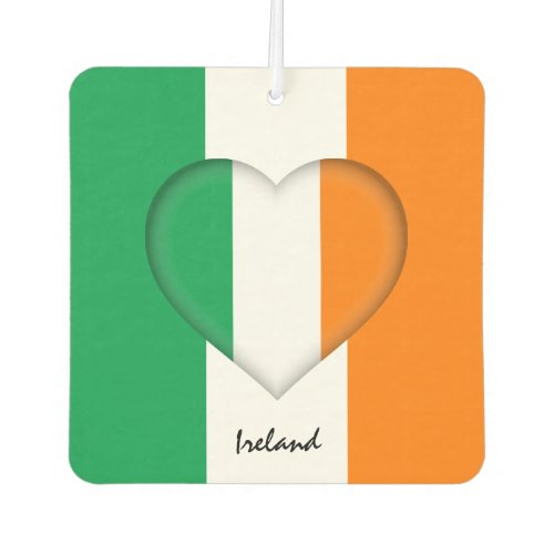 Ireland  Irish Flag Heart car travel sticker Air Freshener