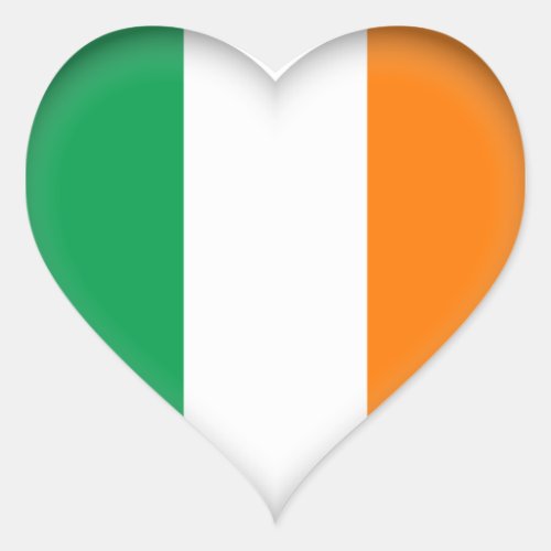 Ireland Irish Flag Heart Sticker