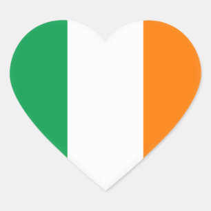 Ireland (Irish) Flag Heart Sticker