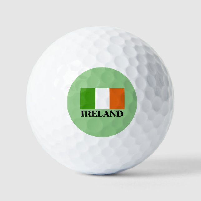 Ireland, Irish flag, labeled,  Golf Balls (Front)