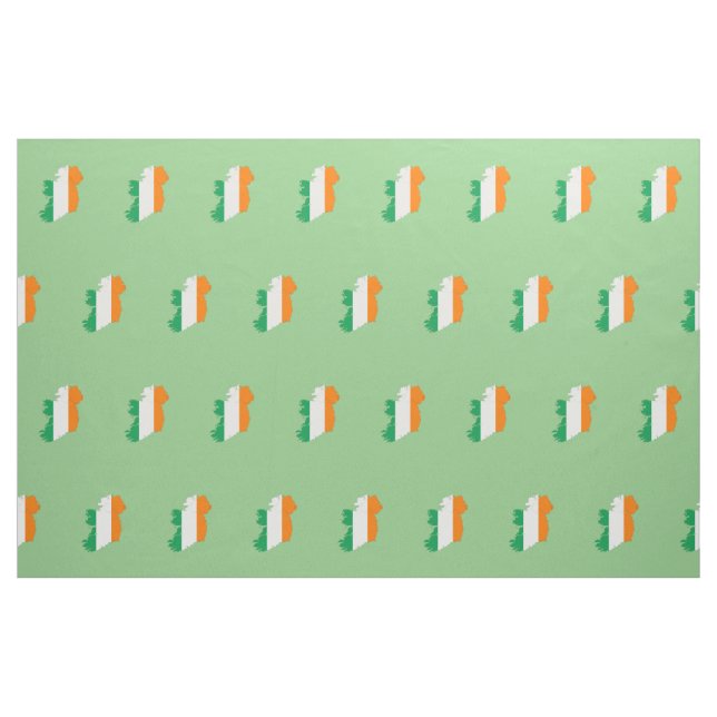 Ireland Irish Flag Map Fabric (Fat Quarter)