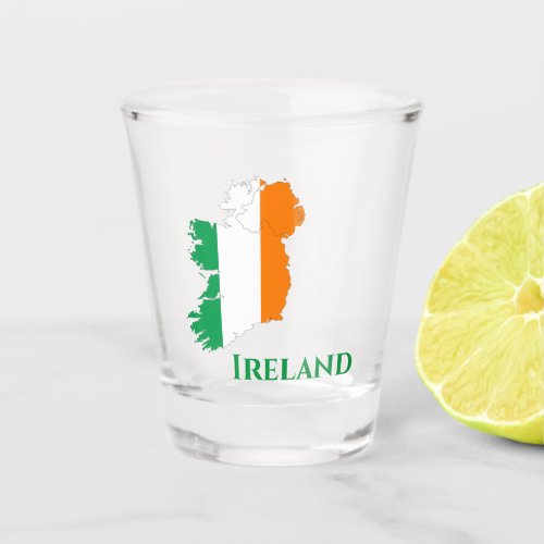 Ireland Irish Flag Map Shot Glass