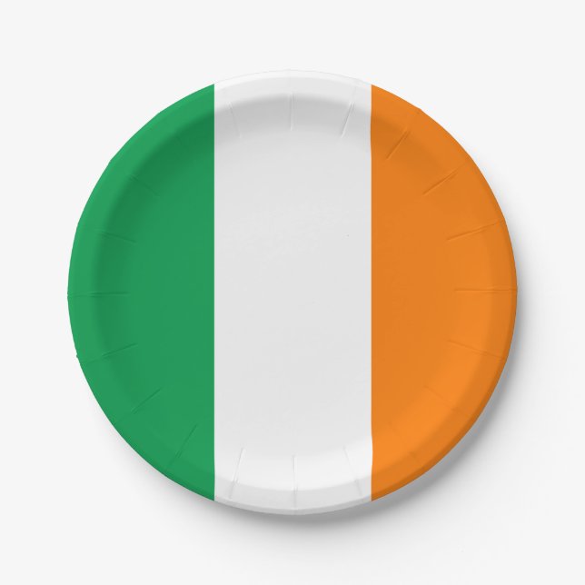 Ireland (Irish) Flag Paper Plates (Front)