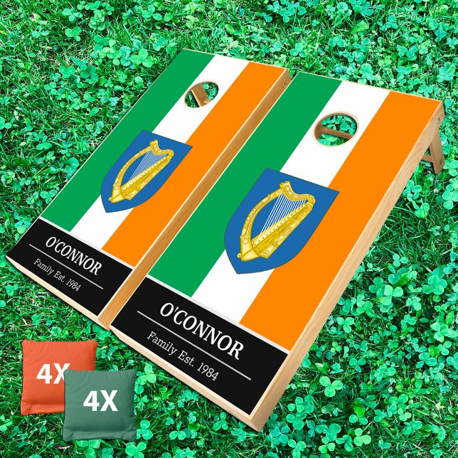 Ireland & Irish Flag personalized / Family fun Cornhole Set (Creator Uploaded)