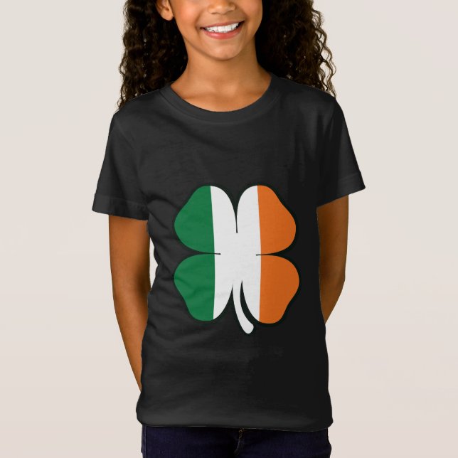Ireland irish flag shamrock clover st patricks day T-Shirt (Front)