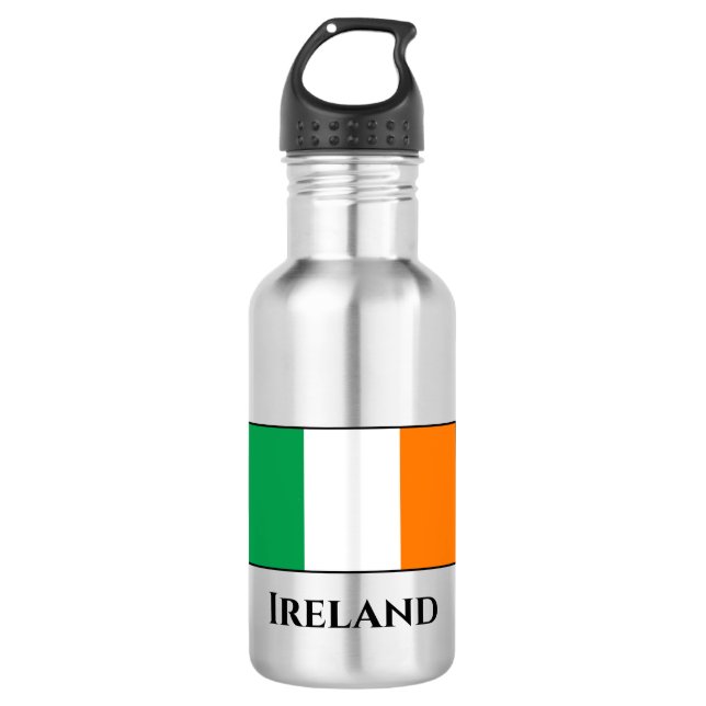 Ireland (Irish) Flag Stainless Steel Water Bottle (Front)