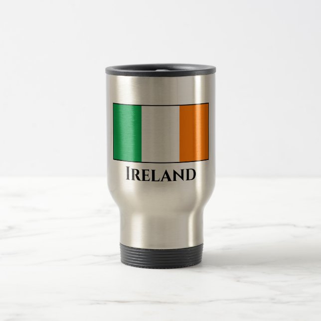 Ireland (Irish) Flag Travel Mug (Center)