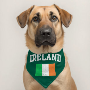 Ireland Irish Flag Vintage St Patricks Day Pet Bandana Collar