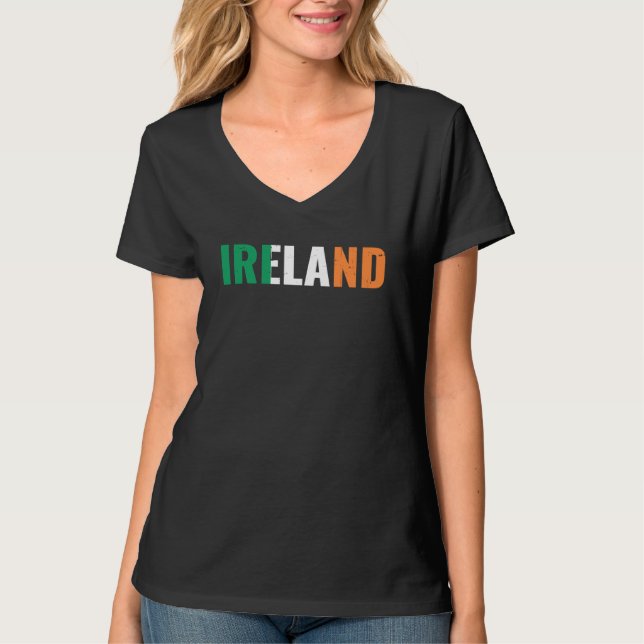 Ireland Irish Home Pride Irish Flag T-Shirt (Front)