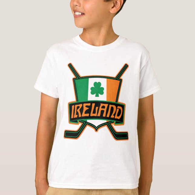 Ireland Irish Ice Hockey Logo T-Shirt (Front)