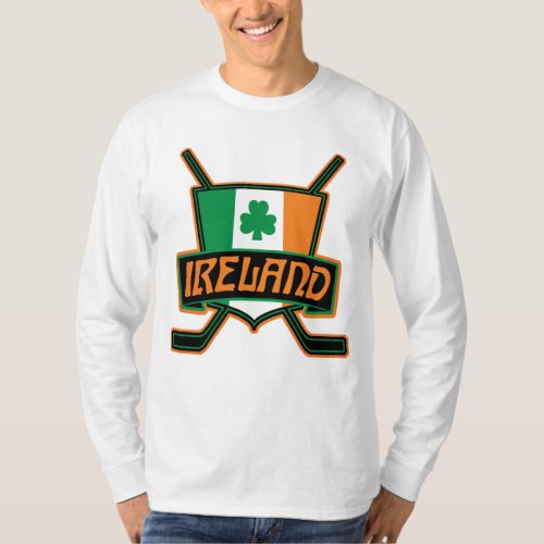 Ireland Irish Ice Hockey Logo T_Shirt