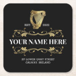 Ireland Irish Style Design Square Paper Coaster at Zazzle