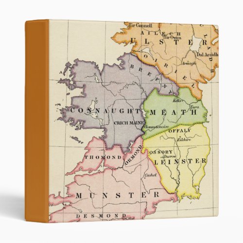 Ireland Map 3 Ring Binder