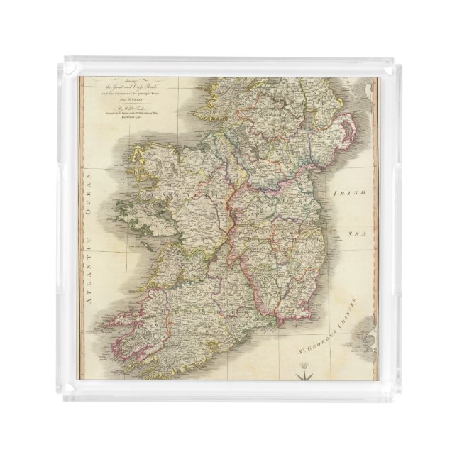 Ireland map acrylic tray (Front)