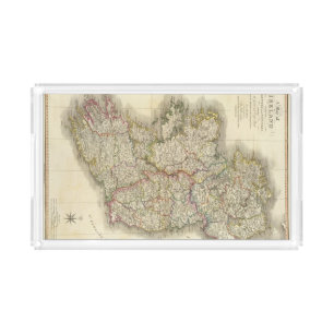Ireland map acrylic tray