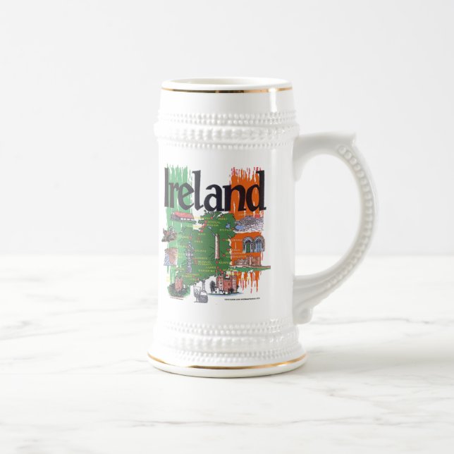 ireland map beer stein (Right)