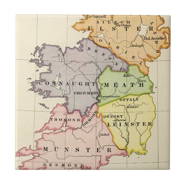 Ireland Map Ceramic Tile (Front)