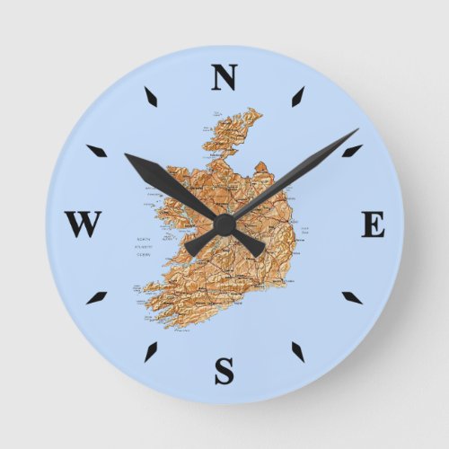 Ireland Map Clock