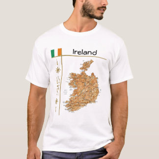 Ireland Map + Flag + Title T-Shirt