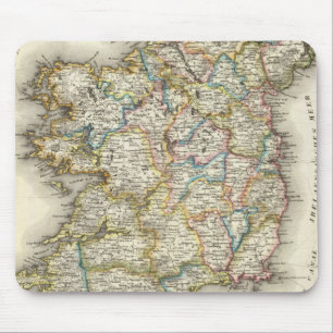 Ireland Map - Irish Eire Erin Historic Map Mouse Pad