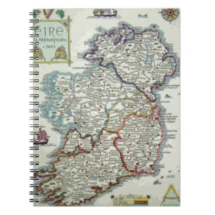 Ireland Map - Irish Eire Erin Historic Map Notebook