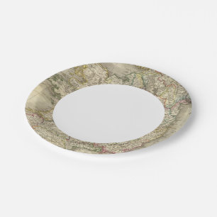 Ireland map paper plates