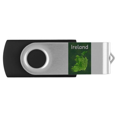 Ireland Map Pattern Flash Drive