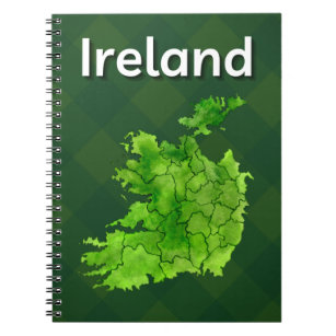 Ireland Map Pattern Notebook