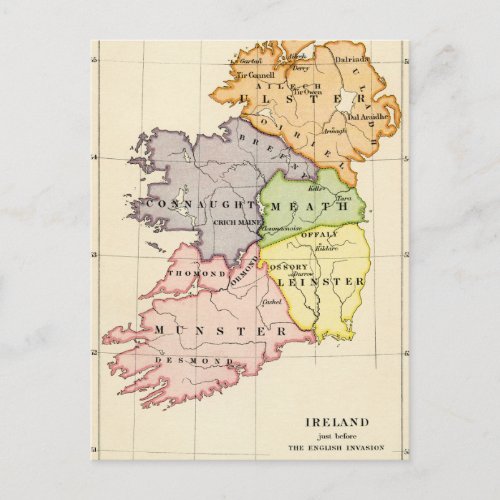Ireland Map Postcard