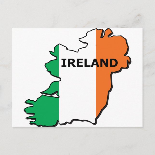 Ireland Map Postcard (Front)