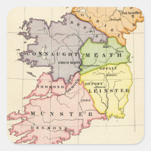 Ireland Map Square Sticker